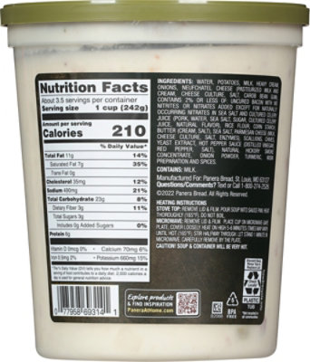 Panera Bread Gluten Free Baked Potato Soup - 32 Oz - Image 6