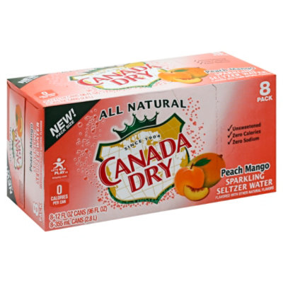 Canada Dry Sparkling Peach Mango - 8-12 Fl. Oz.