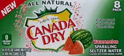 Canada Dry Watermelon - 8-12 Fl. Oz. - Image 2