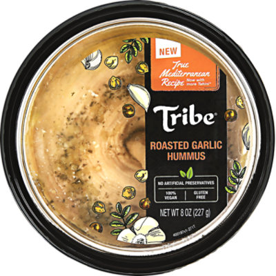 Tribe Hummus All Natural Roasted Garlic - 8 Oz - Image 1