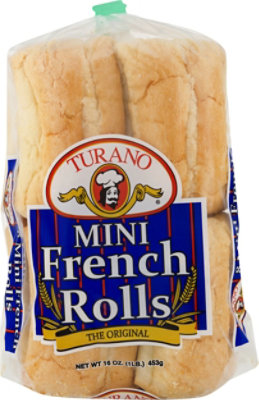 Turano Mini French Rolls - 16 Oz - Image 1