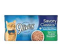 9Lives Cat Food Wet Meaty Pate Super Supper Wrapped - 4 - 5.5 Oz