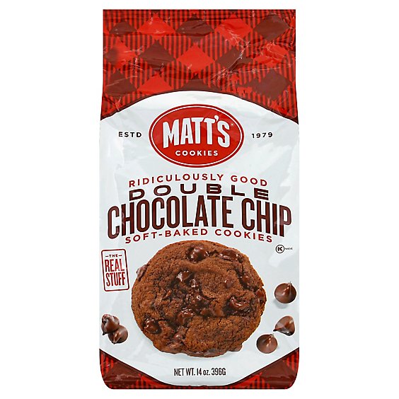 Matts Cookies Double Chocolate Chip - 14 Oz