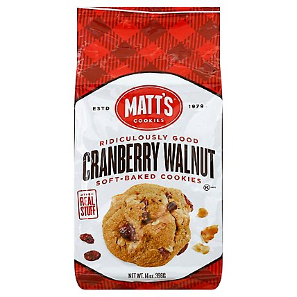 Matts Cookies Cranberry Walnut - 14 Oz - Image 1