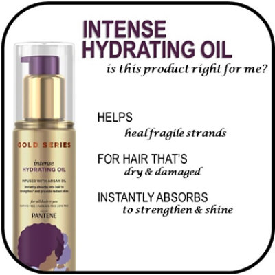 Pantene Gold Series Intense Hydrating Oil Treatment for Curly Coily Hair - 3.2 Fl. Oz. - Image 5