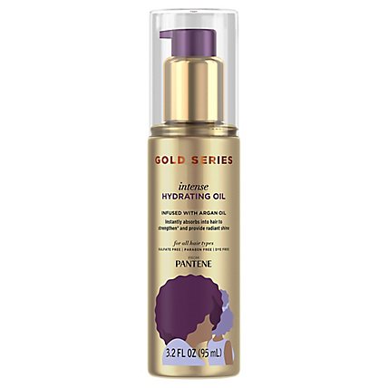 Pantene Gold Series Intense Hydrating Oil Treatment for Curly Coily Hair - 3.2 Fl. Oz. - Image 1