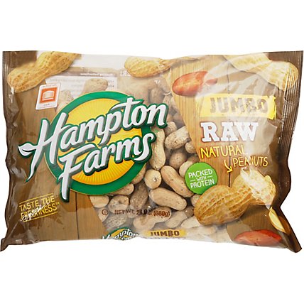 Hampton Farms Peanuts Natural Raw - 24 Oz - Image 2