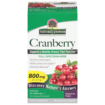 Natures Answer Cranberry Veg Capsules - 90 Count - Image 3