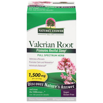 Nature's Answer Valerian Root Vegetarian Capsules - 90 Count - Image 1