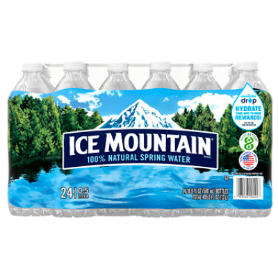 Ice Mountain 100% Natural Spring Water - 24-16.9 Fl. Oz. - Image 1