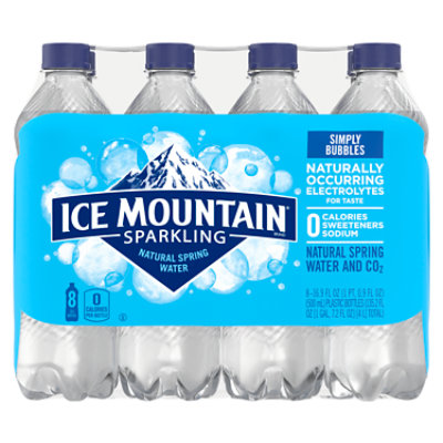 Ice Mountain 100% Natural Spring Water Sparkling Simply Bubbles - 8-16.9  Fl. Oz. - Randalls