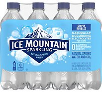Ice Mountain 100% Natural Spring Water Sparkling Simply Bubbles - 8-16.9 Fl. Oz.