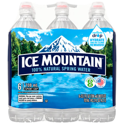 Ice Mountain 100% Natural Spring Water 20oz Bottle - Refreshing and  Eco-Friendly Water in Plastic Container - Enjoy the Crisp Taste of Nature  in the Water department at