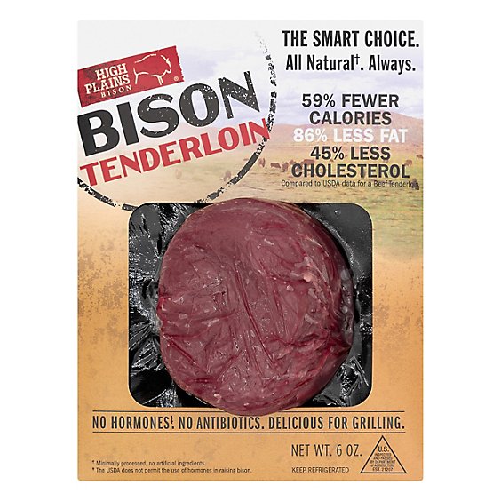 High Plains Bison Tenderloin All Natural - 6 Oz