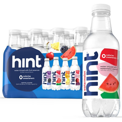 hint Water Infused With Blackberry Pineapple Watermelon & Cherry Variety Pack - 12-16 Fl. Oz.