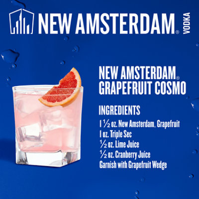 New Amsterdam Vodka Grapefruit Flavored 70 Proof - 750 Ml - Image 2