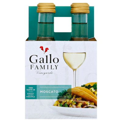 Gallo Family Vineyards Moscato White Wine -4-187 Ml - Image 3