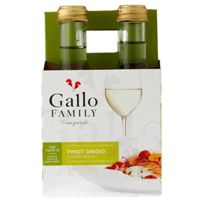 Gallo Family Vineyards Pinot Grigio White Wine -4-187 Ml - Image 2