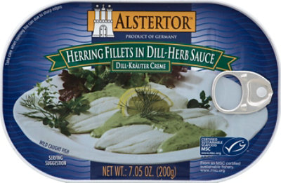 Alstertor Herring Fish Filet Dill Herb Sauce Canned - 7 Oz - Image 2