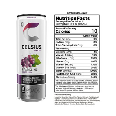 Celsius Energy Drink Grape - 12 Fl. Oz. - Image 3