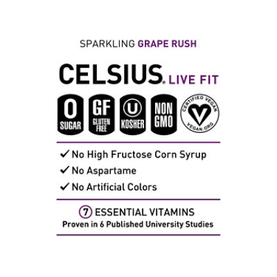 Celsius Energy Drink Grape - 12 Fl. Oz. - Image 4