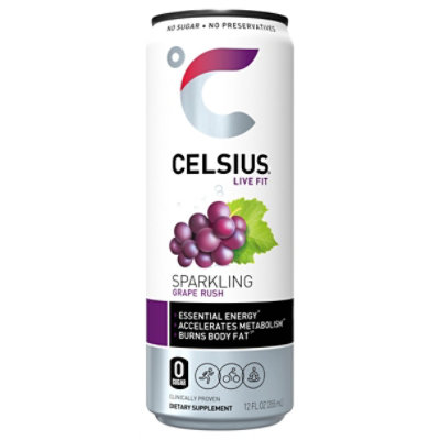 Celsius Energy Drink Grape - 12 Fl. Oz.
