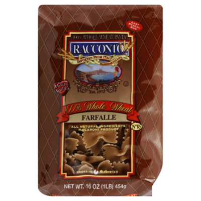 Racconto Whole Wheat Farfalle - 16 Oz - Image 1