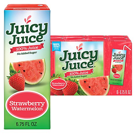 Juicy Juice Strawberry/Water Slim 8 6.75 Fz - 54 Fl. Oz.
