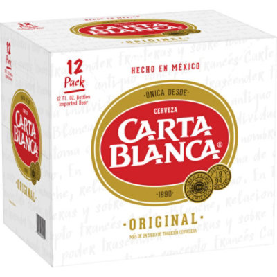 Carta Blanca Mexican Lager Beer Bottles - 12-12 Fl. Oz.