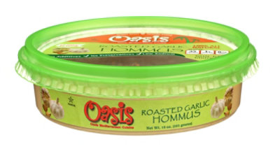 Oasis Roasted Garlic Hummus - 10 Oz - Image 1