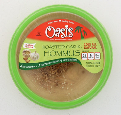 Oasis Roasted Garlic Hummus - 10 Oz - Image 5