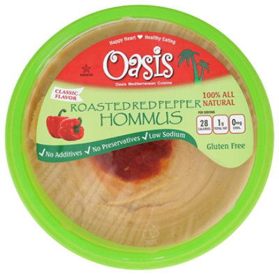 Oasis Hommus Roasted Red Pepper - 10 Oz - Image 5