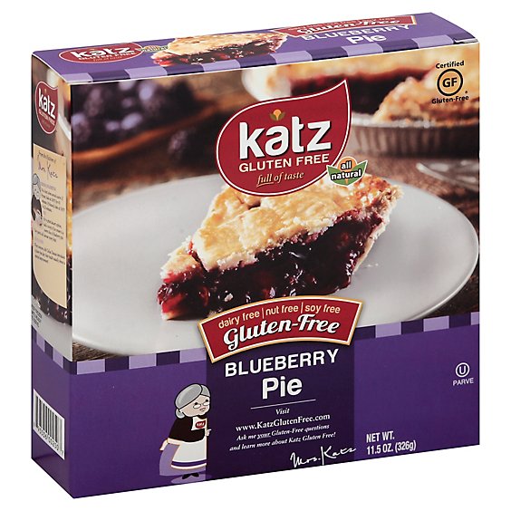 Katz Gluten Free Pie Blueberry - 11.5 Oz