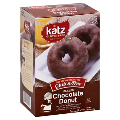 Katz Gluten Free Donuts Glazed Chocolate - 10.5 Oz