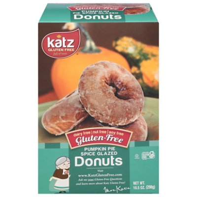 Katz Donut Gluten Free Pumpkin Pie Spice Glazed - 10.5 Oz