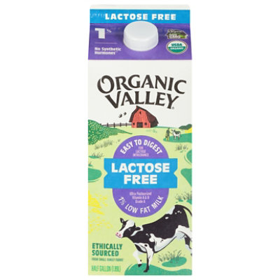 Organic Valley Organic Milk Lowfat 1% Milkfat Lactose Free Half Gallon - 1.89 Liter - Image 3