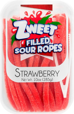 Galil Zweet Sour Strawberry Ropes - 10 Oz - Image 2