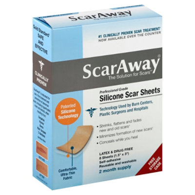 Scaraway Professional Grade Silicone Scar Sheets, 8 ct Ingredients and  Reviews