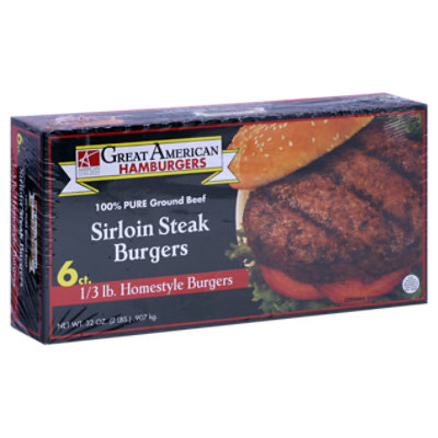 Great American Sirloin Burgers - 2 Lb - Image 1