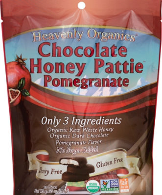 Heavenly Organics Pomegranate Chocolate Honey Patties - 4.66 Oz - Image 2