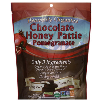 Heavenly Organics Pomegranate Chocolate Honey Patties - 4.66 Oz - Image 1