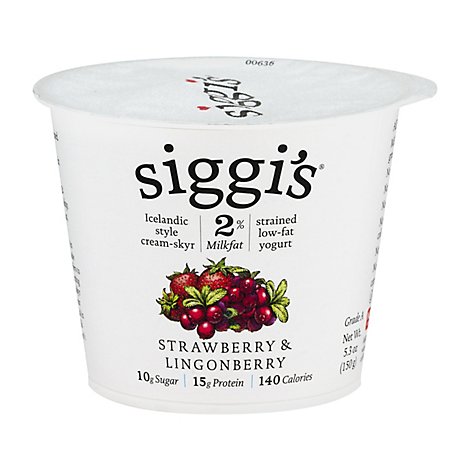 siggi's Skyr Icelandic Strained 2% Low Fat Strawberry Yogurt - 5.3 Oz
