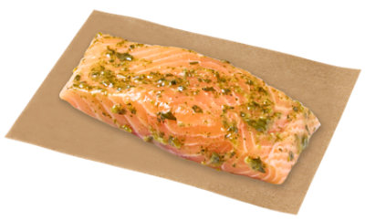 Coho Salmon Fillet Cilantro Lime Marinade 5% - 0.5 Lb - Image 1