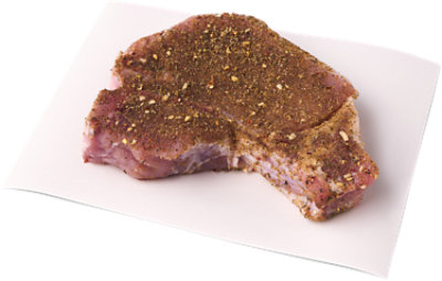 Meat Counter Pork Chops Seasoned Thin Cut Bone In - 0.75 LB - Image 1