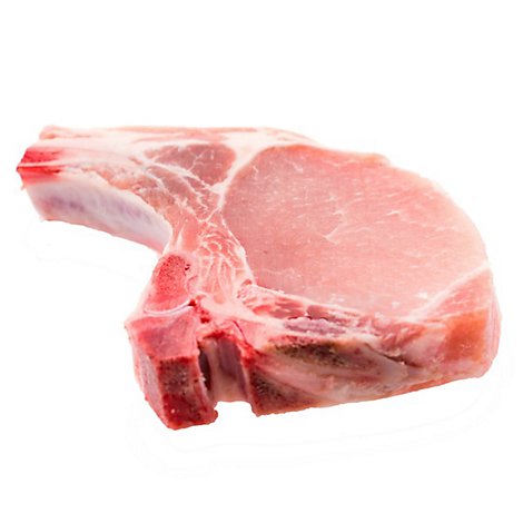 Meat Counter Pork Chops Seasoned Thin Cut Bone In - 0.75 LB