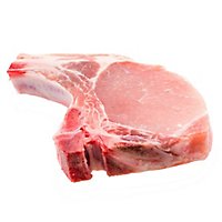 Meat Counter Pork Chops Seasoned Thin Cut Bone In - 0.75 LB - Image 1