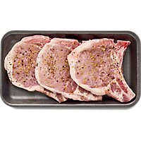 Meat Counter Pork Chops Seasoned Thin Cut Boneless - 0.75 LB - Image 1