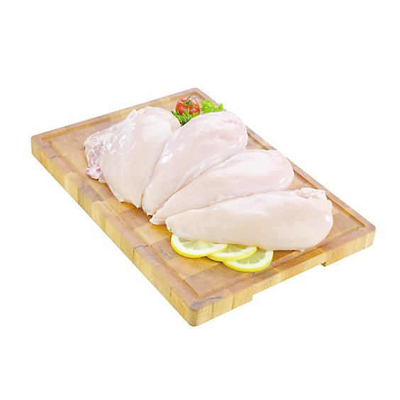 Meat Counter Chicken Breast Split Bone In Skinless Seasoned - 1.25 LB