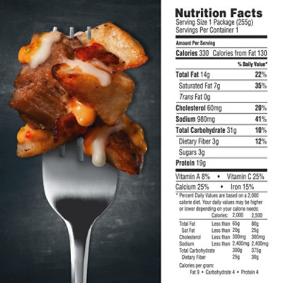 DEVOUR Loaded Cheesy Potatoes with Angus Beef & Smoked Bacon Frozen Meal - 9 Oz - Image 5