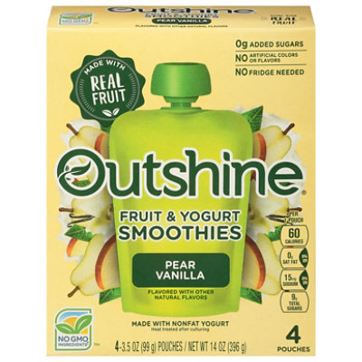 Outshine Pear Vanilla Smoothies - 4 - 3.5 Oz.
